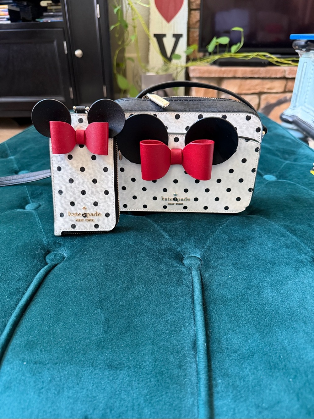 Kate Spade Disney x Minnie Camera Bag With Matching Lanyard